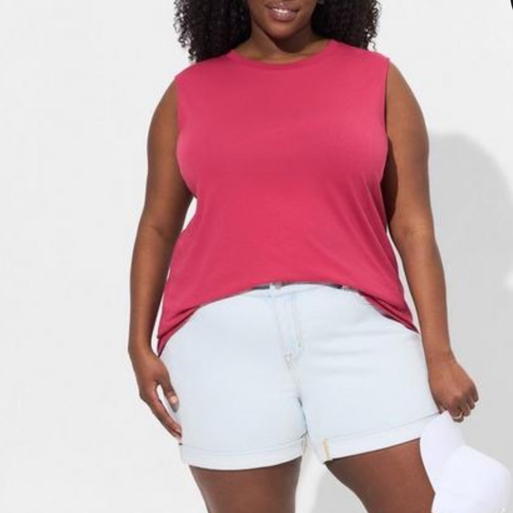 NWT TORRID Vintage Cotton Jersey High Neck Tank